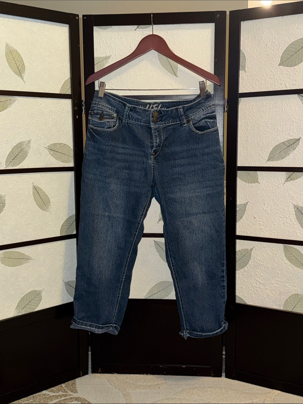 Dark Blue Women's Jeans - Classic Mid-Rise Crop
